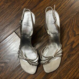 Stuart Weitzman Metallic Slingback Heels - Size 9.5